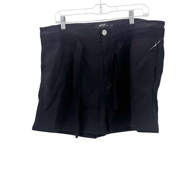 HUDSON Los Angeles PaperBag Shorts Casual Fit Linen In Black Size 29 NWOT - Picture 2 of 12